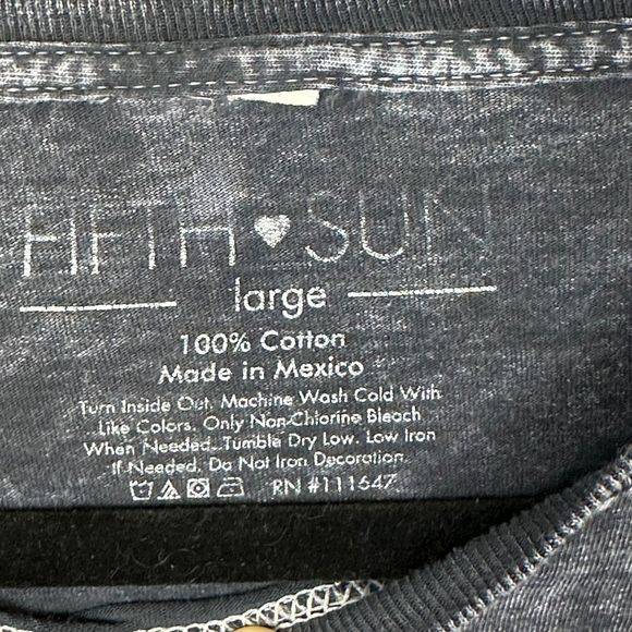 Fifth Soul Womens Size L California Tour Summer of 1976 Acid Wash Cropped Top - Picture 3 of 9